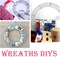 6 Pack Metal Wreath Frame - 16 Inch Wreath Form with 6 Adhesive Hooks and 38 Yard Paddle Wire for Crafts